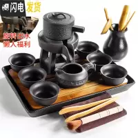 三维工匠功夫茶具套装小套家用陶瓷茶杯泡茶壶办公室茶盘简约干泡迷你茶台 大长方黑-禅龙紫砂茶具配茶道 10件