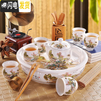 三维工匠茶具套装 家用 现代简约景德镇茶具陶瓷整套功夫茶壶茶杯茶盘 010彩山水
