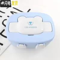 三维工匠宝宝分格小型儿童早餐家用水果盒带盖日式一年级小学生 蓝色款饭盒/提锅