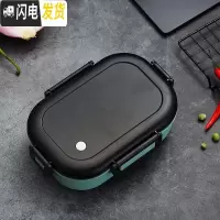 三维工匠冰箱保鲜盒塑料饭盒圆形微波炉加热带专用碗便当盒餐盒水果收纳盒 蓝色