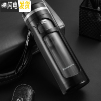 三维工匠玻璃杯水杯男女双层隔热便携防摔大容量家用茶水分离泡茶杯子