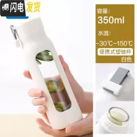 三维工匠耐热高温透明单层玻璃泡茶杯子便携防烫女情侣玻璃水杯