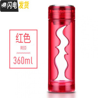 三维工匠耐热玻璃杯便携男女士大容量过滤泡茶水杯创意带盖定制杯子