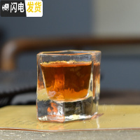 三维工匠 涧 不规则六角杯 加厚耐热玻璃茶杯 透明功夫品茗杯小酒杯