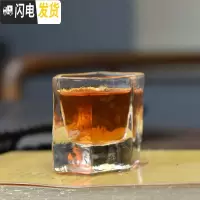 三维工匠 涧 不规则六角杯 加厚耐热玻璃茶杯 透明功夫品茗杯小酒杯