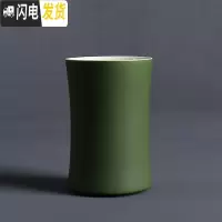 三维工匠创意陶瓷杯子青绿竹节茶杯大容量水杯马克杯简约情侣杯定制