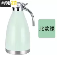 三维工匠304不锈钢保温壶家用热水壶暖瓶 商用酒店餐厅大容量热水瓶暖水壶 2.0真空北欧绿201保温6-12小时