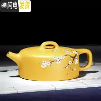 三维工匠宜兴紫砂壶纯手工名家仿古原矿段泥井栏泡小茶壶家用功夫茶具套装 彩绘款