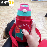 三维工匠卡通儿童保温杯带不锈钢水壶幼儿园宝宝小学生防摔水杯子 小靓仔(红色)+红色杯套