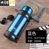 三维工匠保温壶1.5大容量保温杯304不锈钢真空旅游运动休闲壶便携1200 蓝色2000