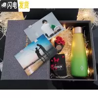 三维工匠[订制]G5保温杯智能水杯显示温度提醒保冷男女杯刻字礼品 G5金渐绿[送杯套]礼盒送刷杯器