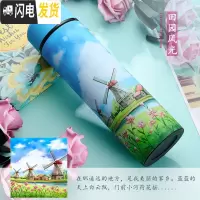 三维工匠保温杯男女士316不锈钢学生韩版水杯壶泡茶杯子便携商务定制刻字 田园风光-天蓝