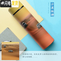 三维工匠保温杯男女士316不锈钢学生韩版水杯壶泡茶杯子便携商务定制刻字 沙漠驰骋-沙黄