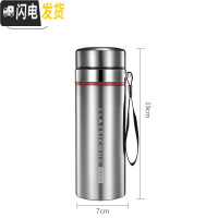 三维工匠500不锈钢便携保温杯商务男女创意潮流水杯大容量泡茶杯子定制 金属银500