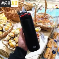 三维工匠原宿ins风304不锈钢保温杯男女士运动健身水壶简约车载吸管水杯子 绅士黑大号550送杯刷+吸管刷