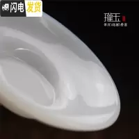 三维工匠德化羊脂白玉瓷品茶杯手工陶瓷品茗杯白瓷功夫茶具普洱杯主人杯垫 白玉杯垫