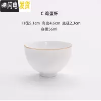三维工匠白瓷主人杯品茗杯女写字杯功夫茶杯喝茶单杯男陶瓷单个家用景德镇 鸡蛋杯56
