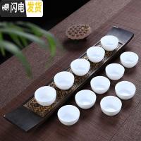 三维工匠德化茶具 泡茶白瓷小茶杯子品茗杯 单杯功夫普洱茶杯纯白色陶瓷杯 02款:5.5cmx2.8cm