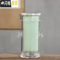 三维工匠功夫茶具零配青花瓷紫砂茶杯茶漏茶宠公道杯茶海陶瓷功夫茶杯6个 青瓷绿双耳玻璃壶