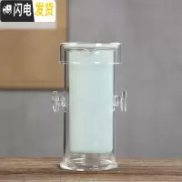三维工匠青瓷茶具陶瓷粗陶杯子功夫品茗杯建盏茶碗主人杯单杯6个斗笠 青瓷蓝双耳玻璃壶
