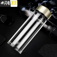 三维工匠玻璃水杯大容量水晶杯单层茶杯子车载便携刻字