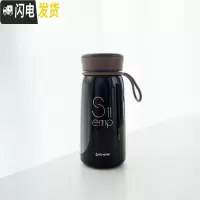三维工匠韩版保温杯男女网红ins原宿风简约清新便携水杯学生潮流个性杯子 黑色-Siemp大号