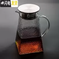 三维工匠冷水壶玻璃可高温家用茶壶套装大容量凉水壶水杯扎壶加厚白开水壶 冷水壶单壶1.2(1-3人用)