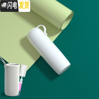 三维工匠保温杯女男学生便携简约大容量水杯刻字情侣带盖可喝水杯子 珍珠白