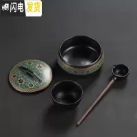 三维工匠陶瓷电陶炉煮茶器套装 养生黑茶蒸汽泡茶壶温茶碗日式干泡碗茶具 知友煮茶器-四件套