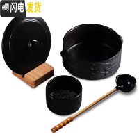 三维工匠陶瓷电陶炉煮茶器套装 养生黑茶蒸汽泡茶壶温茶碗日式干泡碗茶具 竹节煮茶器(五件套)