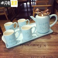 三维工匠整套耐热高温下午茶养生水果红大号水壶茶具 蓝色佳人[031]送杯刷