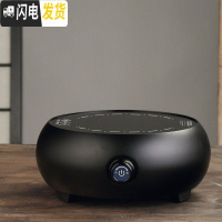 三维工匠玻璃煮茶器电陶炉蒸汽煮茶全自动蒸茶壶家用烧水壶套装泡茶壶网红 黑色电陶炉(旋钮)茶具