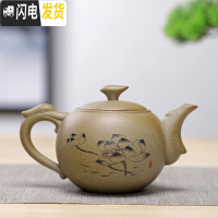 三维工匠茶壶陶瓷粗陶茶具套装单品壶小茶壶小号家用复古手工仿古手抓壶側 咖啡色清韵龙壶