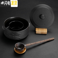 三维工匠煮茶壶黑茶煮茶器茶炉陶瓷带盖子功夫茶具炉养生花茶煮茶碗干泡碗 建窑蒸笼煮茶器5件套