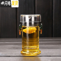 三维工匠玻璃茶具加厚耐热琉璃双耳泡茶壶红茶杯过滤冲茶器办公家用 琉璃双耳玻璃壶