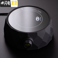 三维工匠电陶炉煮茶器玻璃茶壶套装小型蒸汽茶炉家用功夫茶具烧水壶泡茶 电陶炉(钻石款)圆形黑色