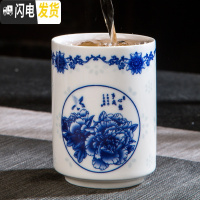 三维工匠大容量耐热景德镇陶瓷泡茶壶凉水壶 大号高温青花陶瓷大茶壶 茶杯 心想事成杯4个