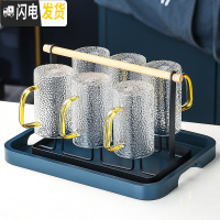 三维工匠英式下午花茶套装透明家用玻璃水果茶壶茶具北欧茶杯杯子可加热 玻璃花茶茶具8件套[272]配6勺子