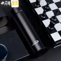 三维工匠316不锈钢保温杯男士女便携水杯大容量商务定制泡茶杯子 绅士黑[304不锈钢+彩盒包装]