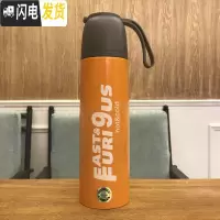 三维工匠保温杯男女士不锈钢学生水杯子大容量定制儿童壶便携创意瓶500 小鸟保温杯[橙色]
