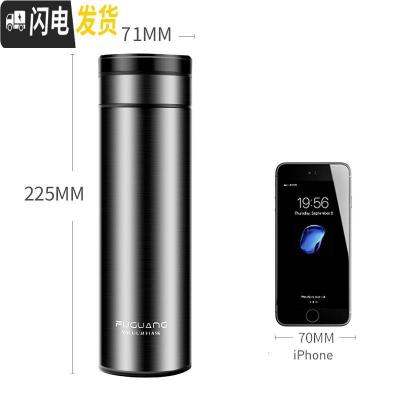 三维工匠保温杯304不锈钢大容量水杯便携女男车载商务真空茶杯520 蓝色420