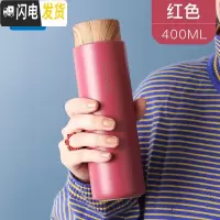 三维工匠保温杯316不锈钢简约男女学生便携商务水杯大容量茶杯子 红色400
