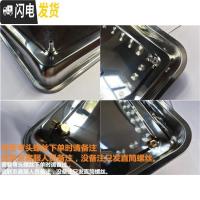 三维工匠嵌入式不锈钢茶盘接水茶盘功夫茶具茶桌底盘配件托盘漏水盘排水盘 长49*宽39*高4.8cm