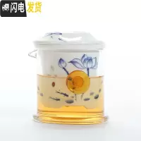 三维工匠简约家用陶瓷茶壶迷你单个泡茶器小号水壶功夫茶具泡茶壶茶碗茶杯 青花瓷荷韵红茶壶(单壶送两杯子