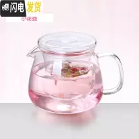 三维工匠玻璃茶壶家用加热耐热玻璃茶壶大泡茶壶过滤茶具花茶壶套装 小花壶单壶500
