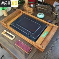 三维工匠茶盘家用简约茶具竹茶盘功夫茶台竹制茶海储水排水式茶托大号小号 九竹一帆风顺50*29*6.5cm