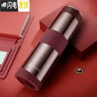 三维工匠保温杯男800大容量316不锈钢茶水分离泡茶车载水杯子 玫瑰金