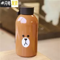 三维工匠大容量304不锈钢保温杯保冷便携手提带茶漏过滤网真空男女士学生 棕色65011B3