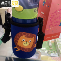 三维工匠卡通儿童保温杯带吸管304不锈钢水壶幼儿园宝宝小学生防摔水杯子 小靓仔(蓝色)+蓝色杯套