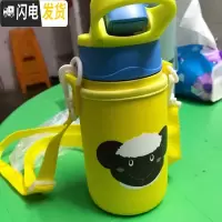 三维工匠卡通儿童保温杯带吸管304不锈钢水壶幼儿园宝宝小学生防摔水杯子 小靓仔(黄色)+黄色杯套